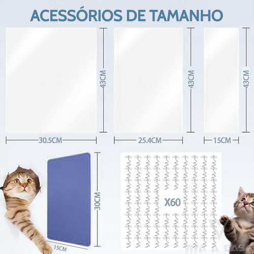 Protetor De Sofá Adesivo Gatos Anti Arranhão Transparente 10 Peças Protetora Película Para Mobilia Anti Arranhão Resistente Gato Com Prego De Fixação