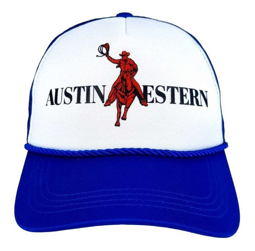 Boné Austin Western Snapback Tela Masculino Cowboy Azul