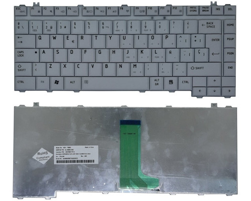 Teclado Gris Para Toshiba Satellite A200 L205 L210 L215 L300