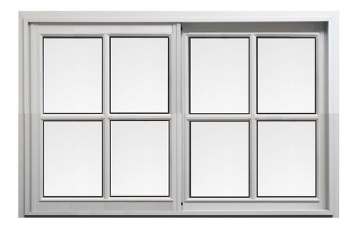 Ventana Aluminio 80x80 Vidrio Repartido Mosquitero Abershop