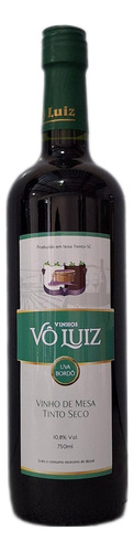 Vinho Brasileiro Tinto Seco Vô Luiz Bordô Garrafa 750ml