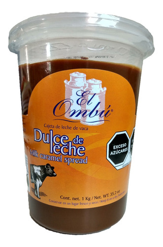 Dulce De Leche De Vaca 1 Kg Untable El Ombú