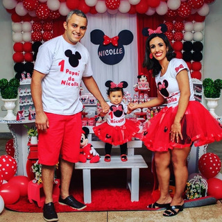 vestido da minnie mae e filha mercado livre