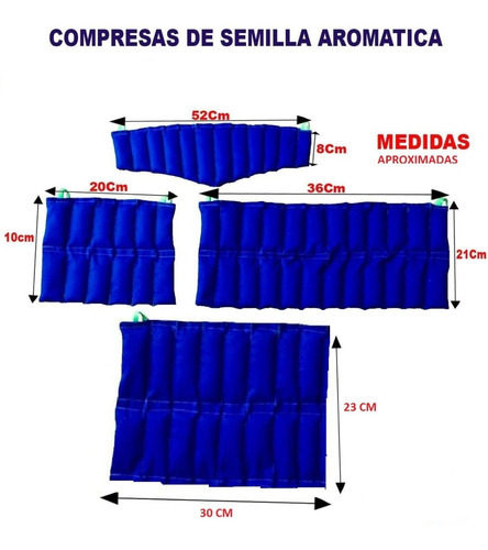 Imagen 2 de 2 de Compresas De Semillas Aromáticas Terapeuticas X4 Und
