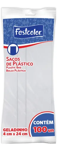 500 Unidade Saco Plástico Geladinho 4x24 Cm Embalagem Sacolé