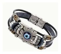 Comprar Pulsera De Proteccion Ojo Turco Con Cuero Amuleto Proteccion