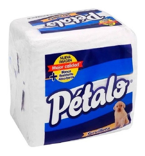 Imagen 1 de 3 de Servilletas Petalo Blancas Paquete Chico C/100 Piezas E-full