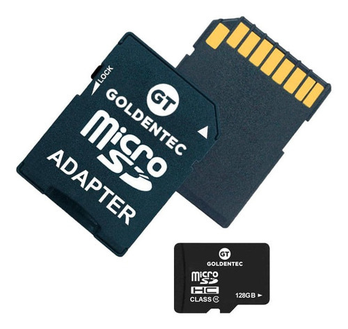 Cartão De Memória Microsd 128gb Com Adaptador | Goldentec Go