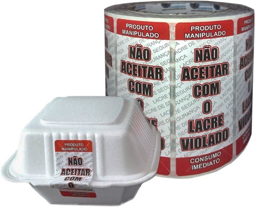Imagem 2 de 5 de Kit C/ 6 Mil Etiquetas Lacre De Segurança Alimentos Manipula