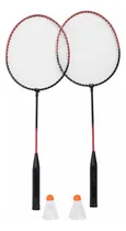 Comprar Kit 2 Raquetes Badminton + 2 Petecas - Ys37025 - Convoy Cor Azul-vermelho Tamanho Da Empunhadura 60x21