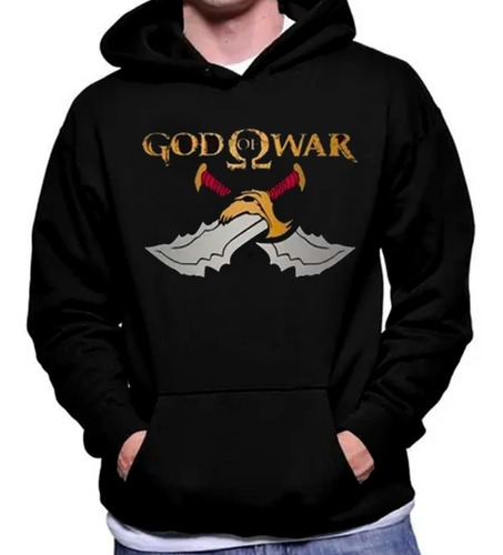 Poleron Estampado God Of War Kratos Logo Espadas Videojuego