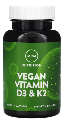 Vitamina D3 Y K2 2500ui 60 Cápsulas Vegan 