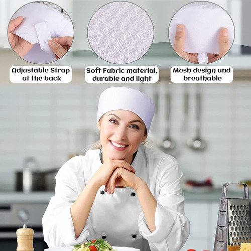 12 Sombreros De Chef Para Mujeres Y Hombres, Ajustables, Uni