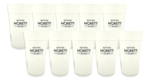 Vaso De Plástico Diseño Moretti Gin & Tonic Blanco 500ml X10