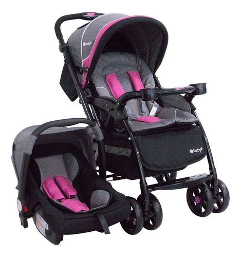 Coche Cuna Ebaby Para Bebes Braviar Rosado