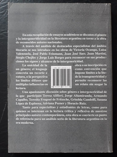 El Limite Difuso Estudios De Intergenericidad En La Literatu (Usado)