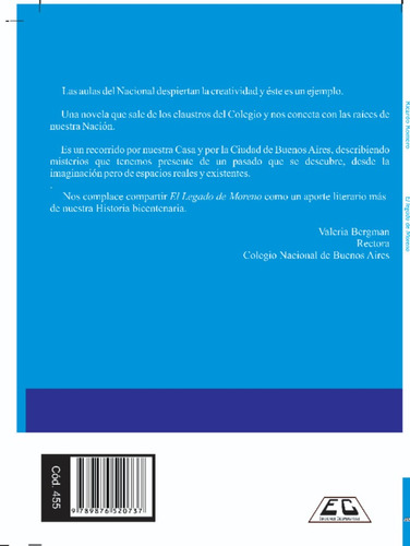 Imagen 2 de 2 de El Legado De Moreno - Novela - Ricardo Romero
