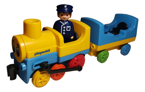 Playmobil 6880 123 Tren Locomotora Con Vagones Vagon Trenes