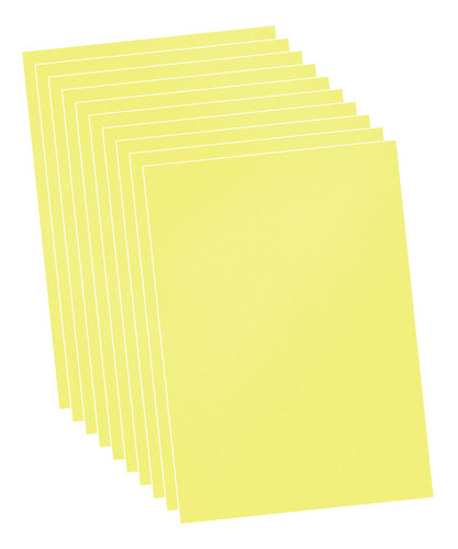 10 Hojas De Película De Pvc Duro, Tamaño A4, Amarillo
