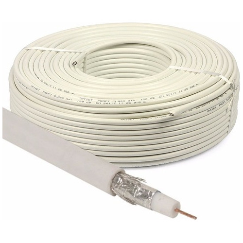 Cable Coaxial Rg59 X 100 Metros Color Blanco