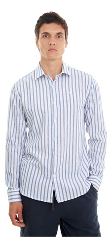 Camisa Rayada Para Hombre De Manga Larga Ibiza Airborn