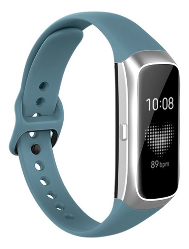 Pulseira Silicone Compatível Com Galaxy Fit 1 Sm R370 Cor Azul Caribe