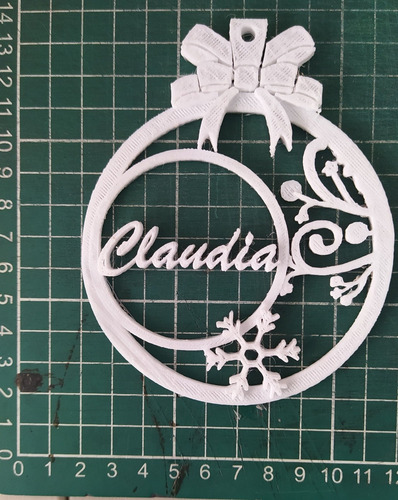 Imagen 1 de 3 de Esfera De Navidad Hecha De Plástico Personalizada