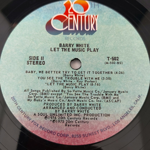 Barry White - Let The Music Play Importado Usa Lp