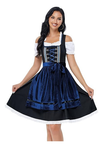 Vestido Oktoberfest Para Mujer 3 Piezas Vestido Tirolesa Ale