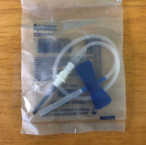 Scalp Para Coleta De Sangue A Vácuo 23 G Azul 100un Solidor