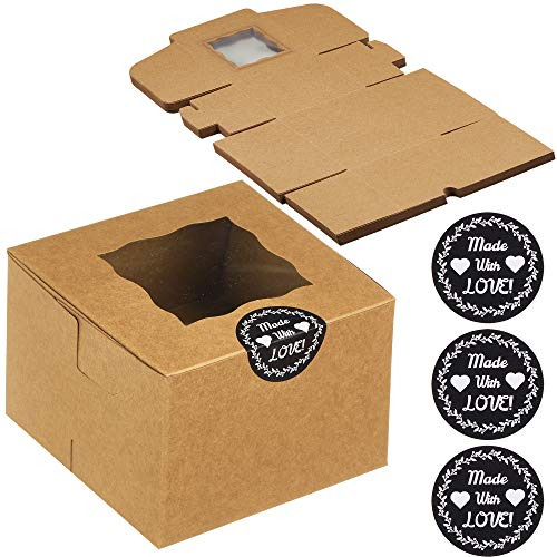Creekcove 4.5 X 4.5 X 3 Pulgadas Cajas Para Panadería, Paque