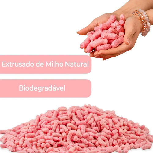 Biopack 250 Litro Floco Proteção Rosa Embalagem Envio Saco