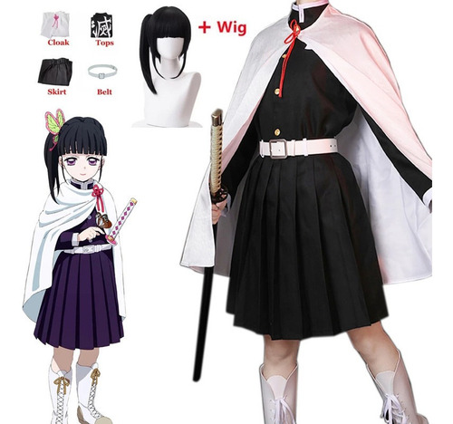 Set De Disfraz De Cosplay Para Niños Tsuyuri Kanao Con Peluc