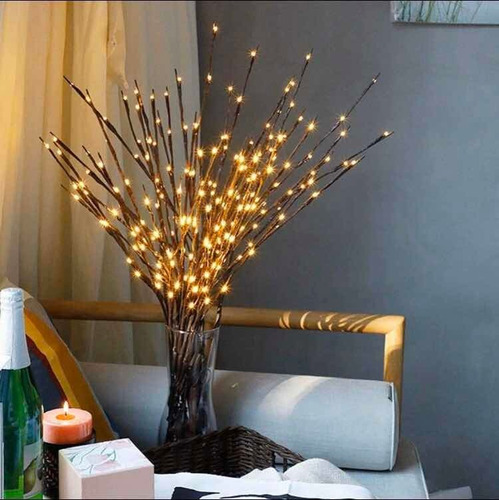 Imagen 8 de 10 de Rama De Sauce Con Luz Led, Decoración Pack 4 Ramas