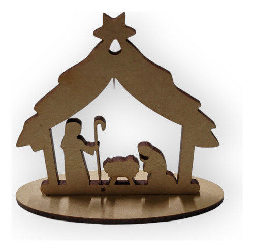 100 Pesebre Mdf Fibrofácil Adorno Souvenir 10cm Navidad 