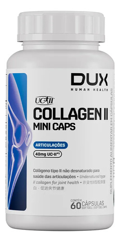Colágeno Tipo 2 Sem Sabor Pote 60 Capsulas Dux Nutrition