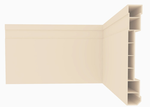 Zócalo Beige Para Pisos - Varilla 2,40m - Pvc