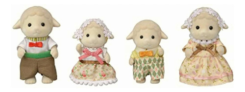 Calico Critters Sheep Family, Juego De 4 Figuras