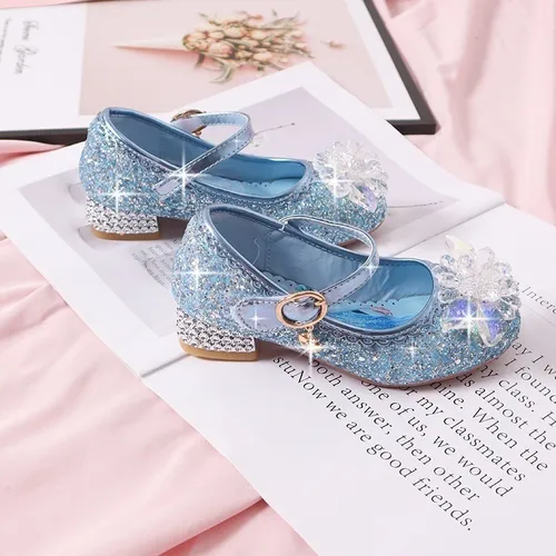 Zapatos Princesa Para Niños Tacones Altos Cristal Para Niñas