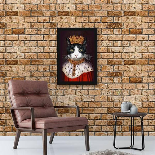 Quadro Meu Gato Rei 24x18cm
