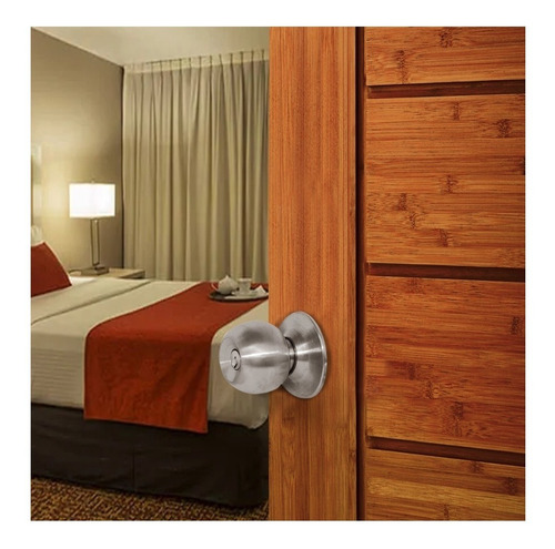 Cerradura Perilla Chapa Bola Puerta De Recamara + 3 llaves