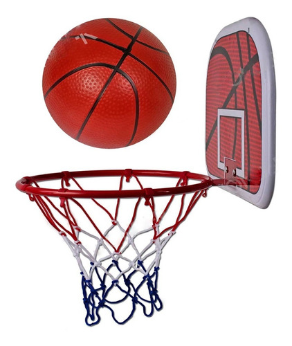 Aro Baloncesto Tablero Basketball + Malla + Balón + Inflador