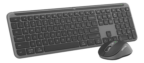 Combo Inalámbrico Teclado Y Mouse Signature Slim Mk950 Negro Negro Negro