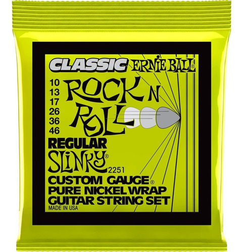 Encordoamento P/ Guitarra Ernie Ball 10-46 Classic 2251 