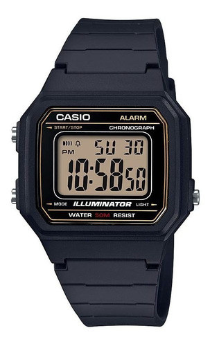 Reloj Hombre Casio W-217h-9avc Cuarzo Pulso Negro En