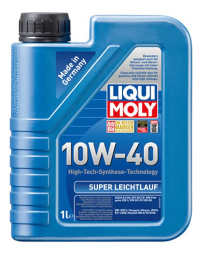Aceite Sintetico Liqui Moly Super Leichtlauf 10w40 1 Litro