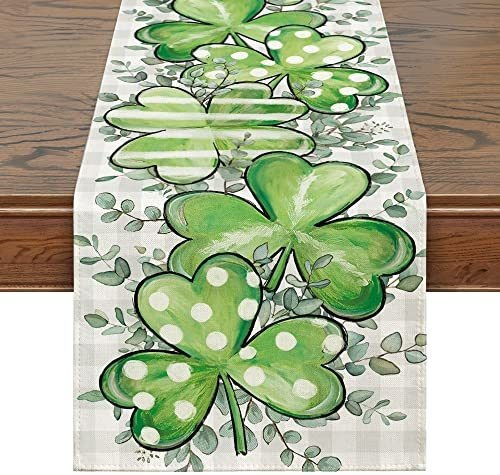 Siilues Camino De Mesa Del Día De San Patricio, Decoración D