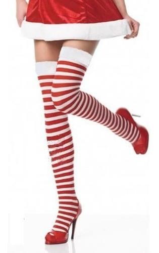 Meia 7/8 Festas Cosplay Pin Up Geek Vermelho Branco Oferta