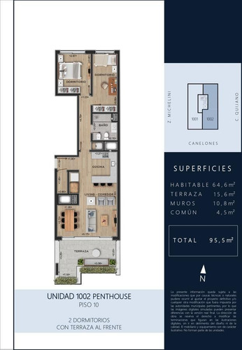 Imagen 2 de 12 de Apartamento En Venta - Penthouse 2 Dormitorios - Terraza - Centro (montevideo)