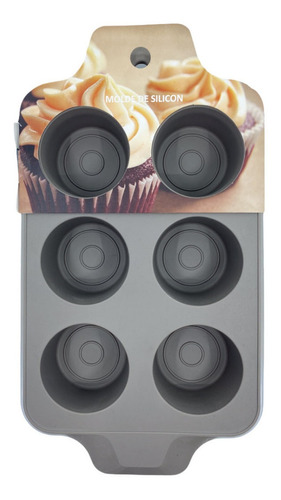 Molde De Silicon Cupcake 6 Cavidades